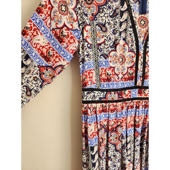 L'AGENCE Rosalia Silk V-neck Maxi Dress Size 8 Floral 1B403 - Picture 12 of 12